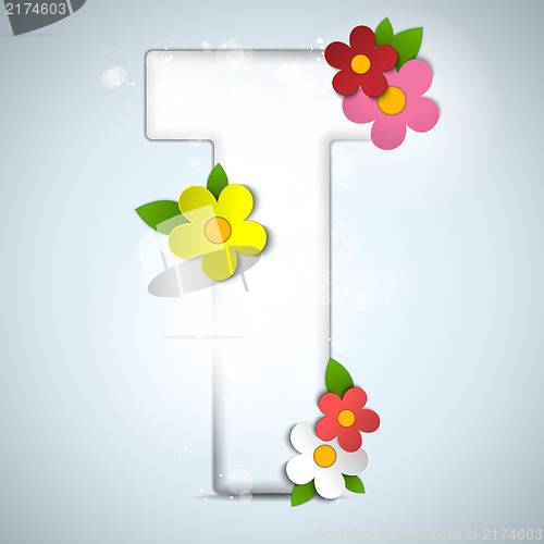 Image of Alphabet Glass Spring with Flowers