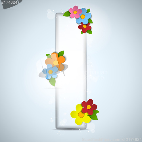 Image of Alphabet Glass Spring with Flowers