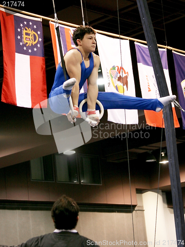 Image of Gymnast on rings