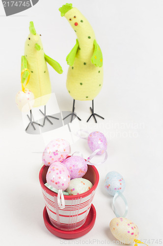 Image of Easter chicken family