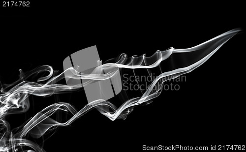 Image of Abstraction: white smoke swirls pattern 