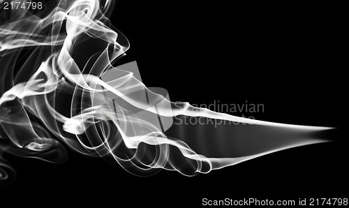 Image of Abstract pattern: white smoke shape and curves