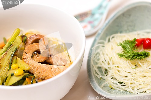 Image of Asian chicken vegetable soup