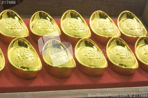 Image of Chinese gold ingots

