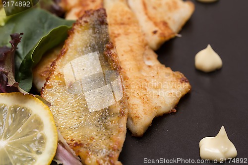 Image of Fried perch filets with potatoes