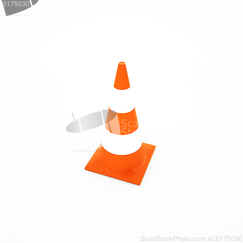 Image of traffic cone isolated on white