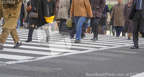 Image of People crossing the street