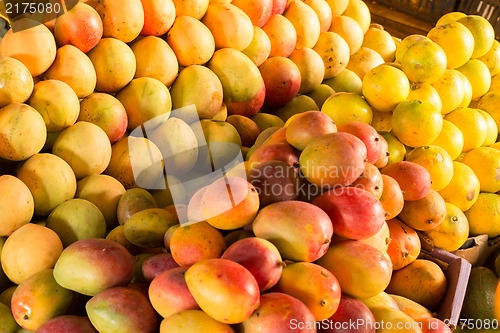 Image of Ripe mangos at the market