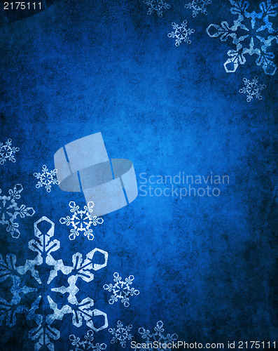 Image of Blue Christmas Background