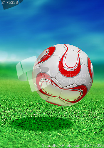 Image of soccer ball with path