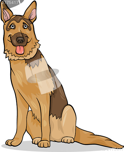 Image of german shepherd dog cartoon illustration