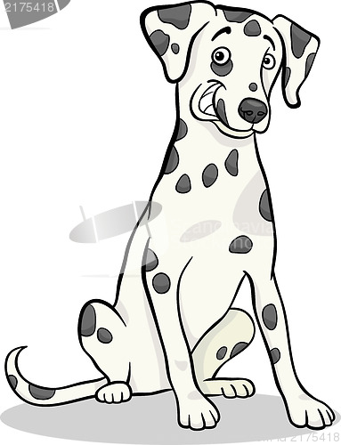 Image of dalmatian purebred dog cartoon illustration