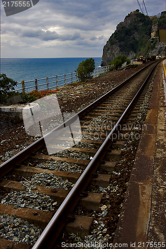 Image of stairs and the railway 