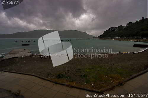 Image of  water and autumn in porto venere 