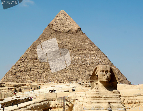 Image of Pyramid of Khafre and the Sphinx