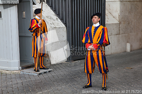 Image of Swiss Guards in Vatican