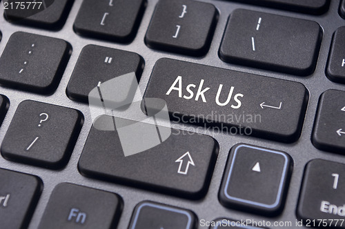 Image of message on keyboard, ask us concepts