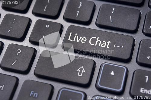 Image of a message for keyboard, for live chat support concepts