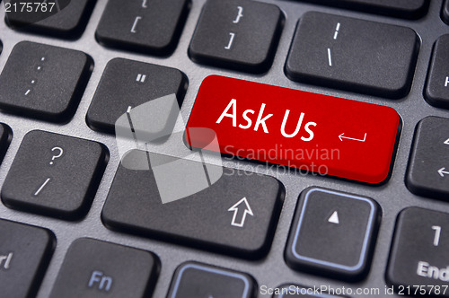 Image of message on keyboard, ask us concepts