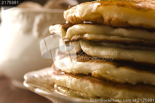 Image of Pancakes with syrup