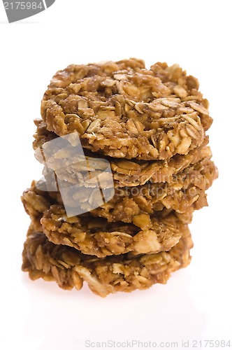 Image of oat cakes on a white background 