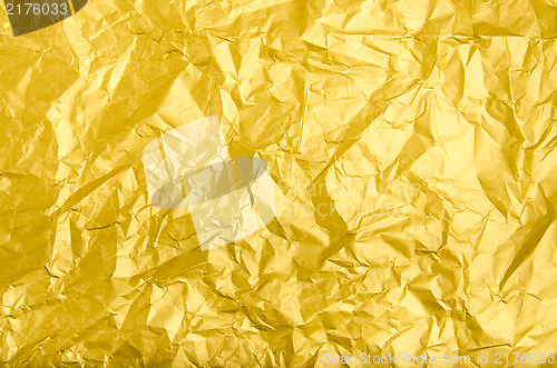 Image of Texture and background of wrinkled golden paper