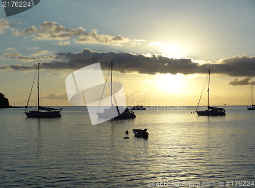 Image of coastal evening scenery at Guadeloupe