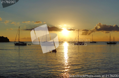 Image of coastal evening scenery at Guadeloupe