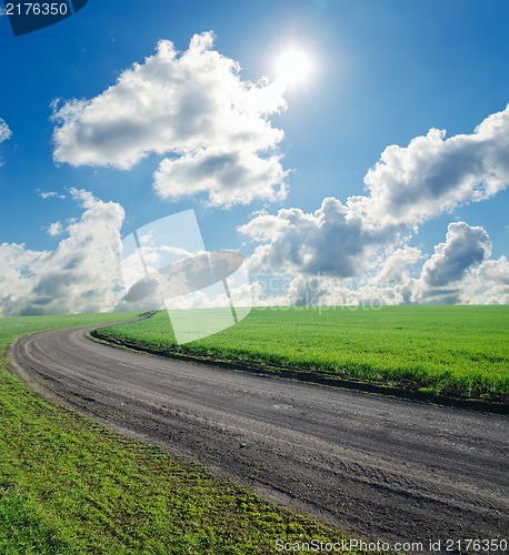 Image of summer landscape with rural road