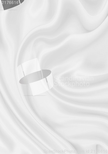 Image of Smooth elegant white silk