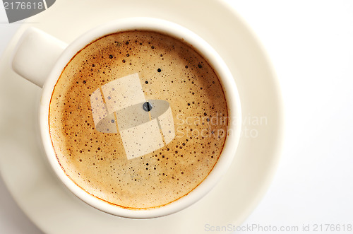 Image of close-up cup of espresso coffee 