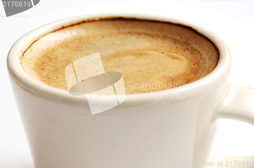 Image of close-up cup of espresso coffee 