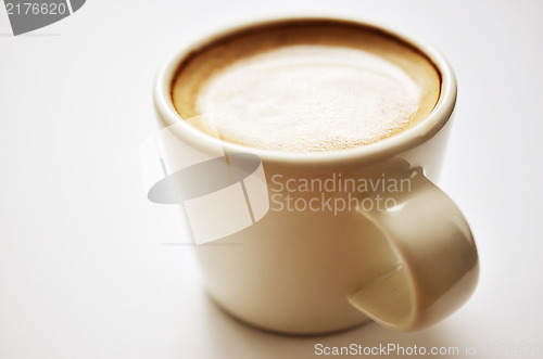 Image of close-up cup of espresso coffee 