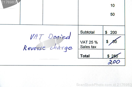 Image of Incorrect invoice, Vat issue