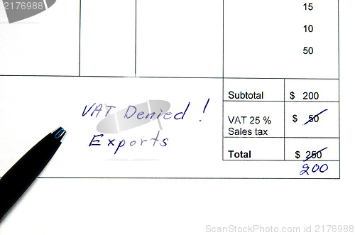 Image of Incorrect invoice, VAT denied