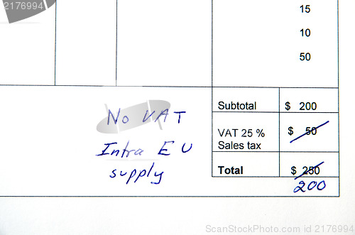 Image of Incorrect invoice, EU VAT