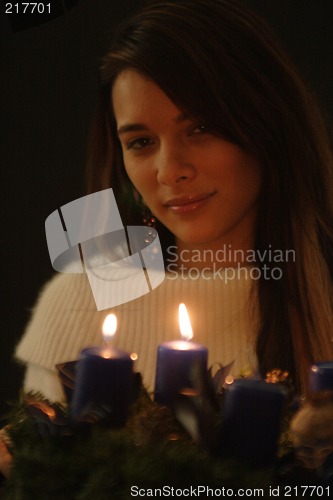 Image of Woman with candles
