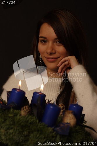 Image of Woman with candles