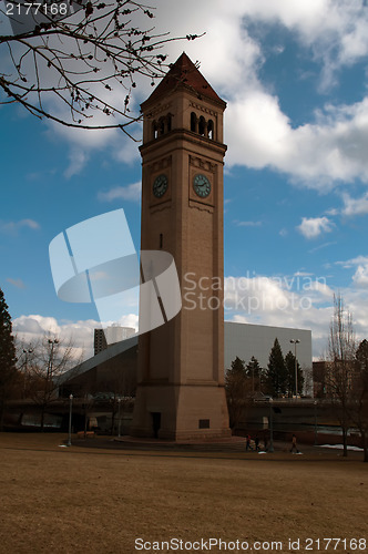 Image of Clock tower in Riverfront Park, site of the 1974 World's Fair, i
