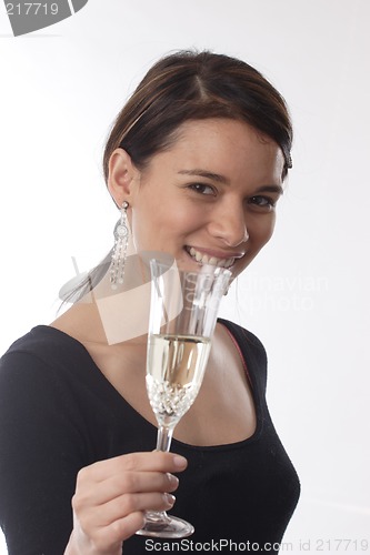 Image of Woman with champagne 