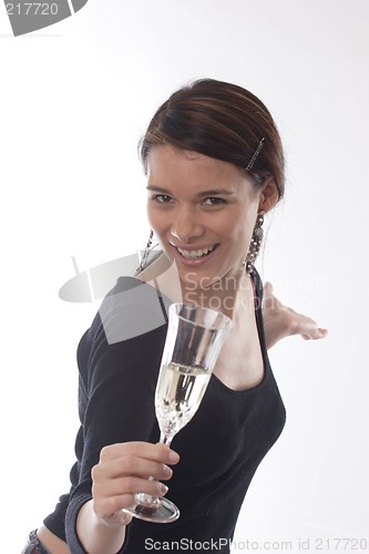 Image of Woman with champagne 