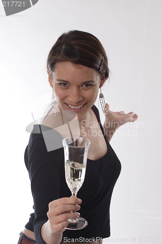 Image of Woman with champagne 