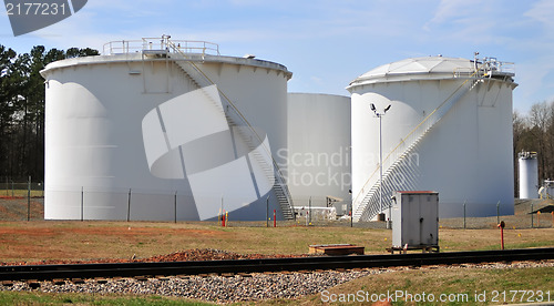 Image of petroleum oil storage tanks