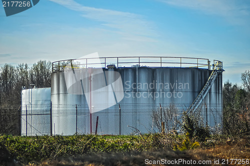 Image of petroleum oil storage tanks