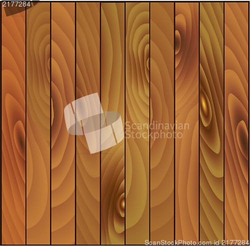 Image of Vector brown wooden planks background