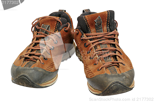 Image of dirty hiking shoes