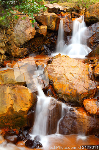 Image of golden waterfall 