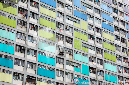 Image of public apartment block in Hong Kong