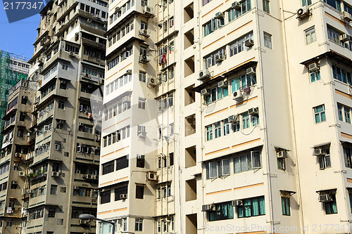 Image of Hong Kong crowded building