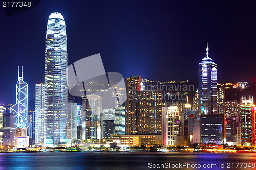 Image of Hong Kong city at night